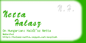 netta halasz business card